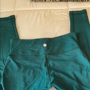 Full length lululemon teal leggings
